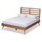 Baxton Studio Shiro Mid-Century Modern Ash Walnut Finished Wood Full Size Platform Bed 182-11105-9407-Zoro - alternate 1